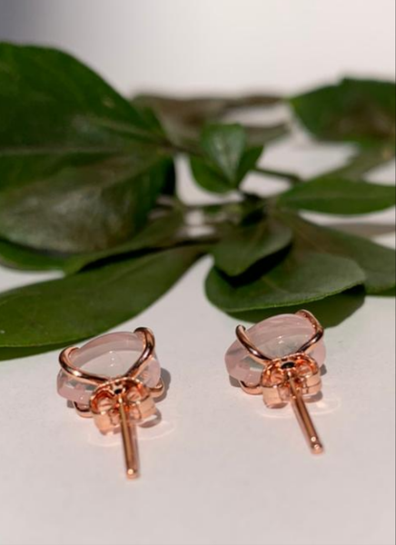 Aretes Cuarzo Rosa