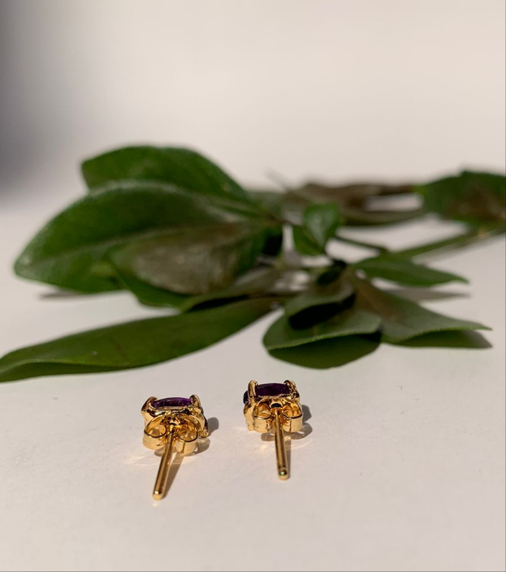 Aretes ovales Amatista
