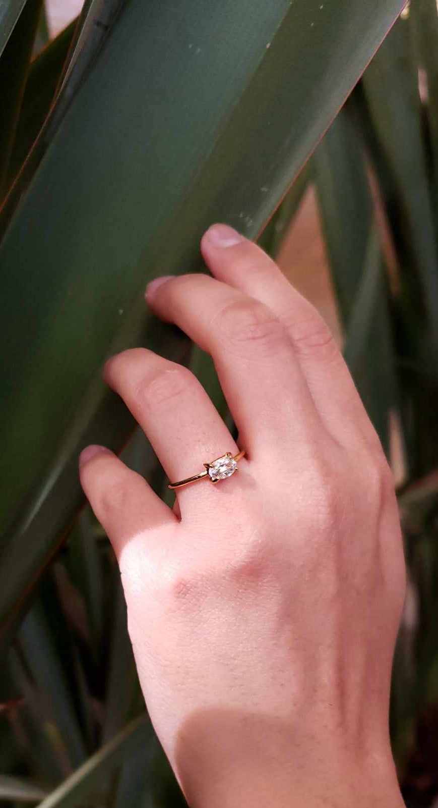 Anillo Liza con Cuarzo blanco