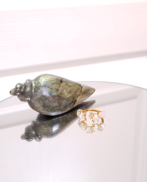Anillo Calisto con Moonstone o Piedra luna