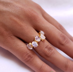 Anillo Calisto con Moonstone o Piedra luna