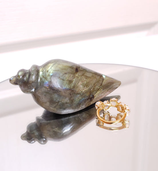 Anillo Calisto con Moonstone o Piedra luna