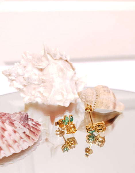 40%  OFF Aretes Piña con Esmeraldas y Cuarzo Citrino