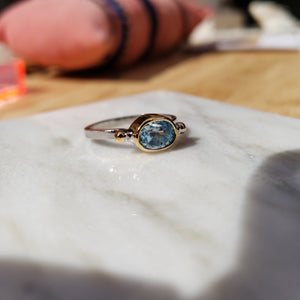 Anillo Margaret con Topacio azul