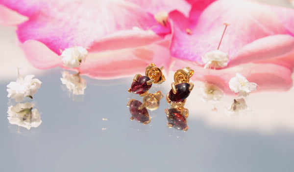 Aretes mini con Rodolitas