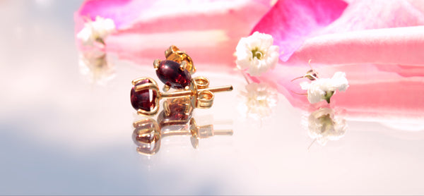 Aretes mini con Rodolitas