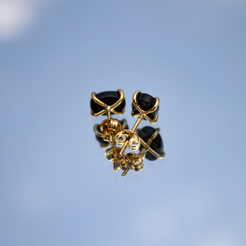 Aretes Onix Cubierta de Oro