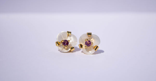 Aretes Gardner con rodolitas